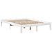 Letto Libreria senza Materasso Bianco 160x200 cm Legno di Pino - Foto miniatura 5