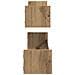 Mensole a muro 2 pz Rovere Artigianale 80x16x14 cm Legno ingegnerizzato - Foto miniatura 7
