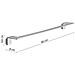 Portasalviette Cm 60 Da Muro In Ottone, Acciaio Inox Aisi 304 E Cromall A921-60 Serie Il Giglio Cromato - Foto miniatura 2