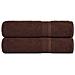 Asciugamani 2 pz Marrone 50x100 cm 360 g/m² 100% Cotone - Foto miniatura 1