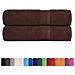 Asciugamani 2 pz Marrone 50x100 cm 360 g/m² 100% Cotone - Foto miniatura 2