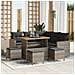 Set Divano da Giardino con cuscino 9 pcs Grigio Poly Rattan - Foto miniatura 2