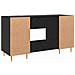 Scrivania Rovere nero 140 x 50 x 75 cm Legno multistrato - Foto miniatura 8