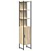 Set di mobili per il bagno con lo scaffale 3 pcs rovere sonoma - Foto miniatura 7