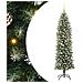 Albero di Natale Artificiale Sottile Verde e Bianco 210 cm - Foto miniatura 1