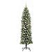 Albero di Natale Artificiale Sottile Verde e Bianco 210 cm - Foto miniatura 3