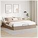 Struttura Letto Pouf senza Materasso 160x200 cm Similpelle - Foto miniatura 3