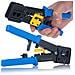 Pinza Crimpatrice Passante Per Rj45 / Rj12 / Rj11 - | Design Ergonomico, Materiale In Abs, Lunghezza 240 Mm | Strumento Professionale Per Reti - Foto miniatura 1