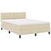 Letto a molle con materasso con led Crema 140 x 200 cm Tessuto - Foto miniatura 1
