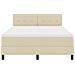 Letto a molle con materasso con led Crema 140 x 200 cm Tessuto - Foto miniatura 8