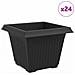 Vaso quadrato per fiori 24 pcs Nero 28,5 x 28,5 x 22 cm - Foto miniatura 1