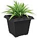 Vaso quadrato per fiori 24 pcs Nero 28,5 x 28,5 x 22 cm - Foto miniatura 3