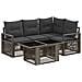 Set Divano da Giardino 5 pz Grigio e Grigio Scuro polyrattan - Foto miniatura 1