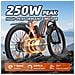 250W Elettrica, Mountain Bike da 26 pollici con batteria al litio rimovibile da 36V 10Ah, velocità massima 25km /h, autonomia 75km, trasmissione a 7 marce - Foto miniatura 3