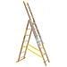 Scala trasformabile tripla in alluminio 3x9 gradini 5,6 mt - Foto miniatura 3