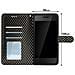 Custodia Smartphone Universale Portafoglio Nera S Supporto + Specchio - Foto miniatura 3