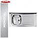 Lavello In Acciaio Inox Con 1 Vasca,   Serie Mondial Art.031031scssx Monoforo - 100x50 Inox A Magazzino - Foto miniatura 1