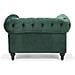 Poltrona Vintage In Tessuto Verde Chesterfield - Foto miniatura 15