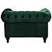 Poltrona Vintage In Tessuto Verde Chesterfield - Foto miniatura 17