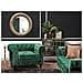 Poltrona Vintage In Tessuto Verde Chesterfield - Foto miniatura 2