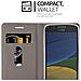 Custodia Compatibile Con Motorola Moto G5 Plus In Grigio Nero - Coperchio Protettiva Con Chiusura Magnetica, Funzione Stand E Tasca Per Le Carte - Foto miniatura 2