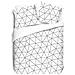 Duvet Set 100% Cotone Hugo - 1 Copripiumino 220x240 Cm + 2 Federe 65x65 Cm In Bianco E Nero - Foto miniatura 1