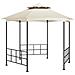 Gazebo con Pareti Laterali 3,1x2,7 m Crema - Foto miniatura 1
