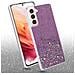 Custodia Compatibile Con Samsung Galaxy S21 5g In Viola Con Glitter - Coperchio Protettivo In Silicone Tpu Flessibile Con Glitter Scintillanti - Foto miniatura 3