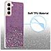 Custodia Compatibile Con Samsung Galaxy S21 5g In Viola Con Glitter - Coperchio Protettivo In Silicone Tpu Flessibile Con Glitter Scintillanti - Foto miniatura 4