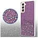 Custodia Compatibile Con Samsung Galaxy S21 5g In Viola Con Glitter - Coperchio Protettivo In Silicone Tpu Flessibile Con Glitter Scintillanti - Foto miniatura 5
