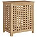 Cesto Del Bucato 50x35x60 Cm In Legno Massello Di Teak - Foto miniatura 5