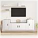 Set Mobili Porta Tv 3 Pz Bianco In Legno Multistrato - Foto miniatura 1