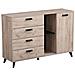 Francie - Madia Quattro Cassetti Un Anta Moderna Minimal In Legno - Foto miniatura 1