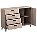 Francie - Madia Quattro Cassetti Un Anta Moderna Minimal In Legno - Foto miniatura 3