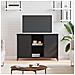 Mobile Porta Tv Nero 100x35x65 Cm In Legno Multistrato - Foto miniatura 1