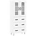 Credenza Bianca 69,5x34x180 Cm In Legno Multistrato - Foto miniatura 2