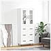 Credenza Bianca 69,5x34x180 Cm In Legno Multistrato - Foto miniatura 1