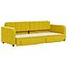 Divano Letto Estraibile Con Cassetti Giallo 80x200cm In Velluto - Foto miniatura 2