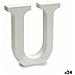 Lettera U Legno Bianco (2 X 16 X 14,5 Cm) (24 Unità) - Foto miniatura 1