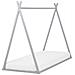 Letto Per Bambini Tenda Tipi Legno Di Pino Saurat 90 X 200 Cm Grigio - Foto miniatura 3