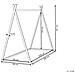 Letto Per Bambini Tenda Tipi Legno Di Pino Saurat 90 X 200 Cm Grigio - Foto miniatura 5