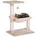 Torre per Gatti max 3.6kg con Amaca e Pallina Appesa, in Legno e Peluche, 50x36x70 cm, Beige - Foto miniatura 1