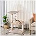 Torre per Gatti max 3.6kg con Amaca e Pallina Appesa, in Legno e Peluche, 50x36x70 cm, Beige - Foto miniatura 2