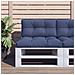 Cuscino Per Pallet Blu Marino 70x40x12 Cm In Tessuto Oxford - Foto miniatura 1