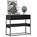 Tavolino Consolle Nero 90x35x80 Cm In Legno Multistrato - Foto miniatura 1