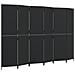 Divisorio Per Ambienti A 6 Pannelli Nero In Polyrattan - Foto miniatura 2