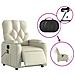 Poltrona Massaggiante Elettrica Reclinabile Crema Similpelle - Foto miniatura 6