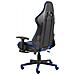 Lusso Casadino -  Sedia Da Gaming Girevole Con Poggiapiedi Blu In Pvc - Foto miniatura 4