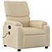 Poltrona Reclinabile Massaggiante Elettrica Crema In Tessuto - Foto miniatura 3