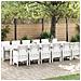 Set da Pranzo da Giardino  13 Pezzi con Cuscini Bianco Rattan Polimerico, Tavolo da Giardino  Bianco 200x100x73 cm Rattan Polimerico, Tavolo da Giardino  Bianco 150x100x73 cm Rattan Polimerico, Sedie da Giardino  con Cuscini 4 pz Bianco Rattan Polimerico - Foto miniatura 2